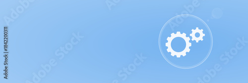 Einstellungen Zahnräder Header Copy Space Vektor für technische Optimierung, Wartung, Automatisierung und Geschäftsprozesse. Mechanische Steuerung.