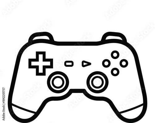 Simple video game controller illustration