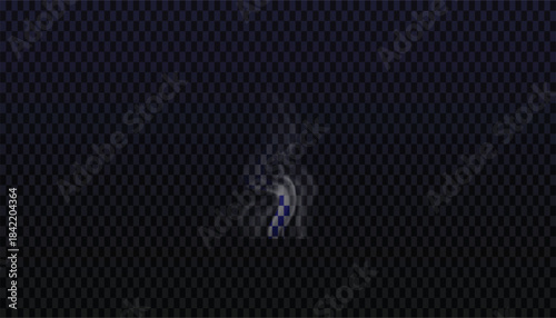 Small ethereal blue light spark effect isolated on a dark textured background for visual effects