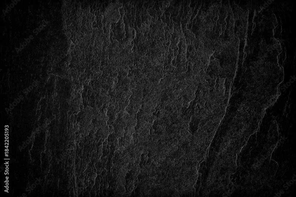 Naklejka premium Dark grey black slate background or texture.