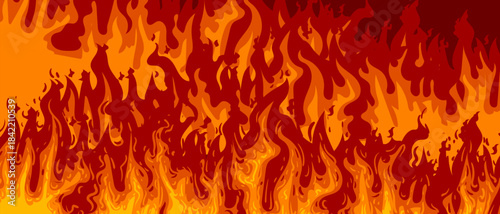 Fire, burning, flames effect background vector illustration design.