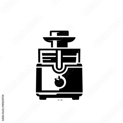 Modern Home Electric Juicer Machine Vector Illustration