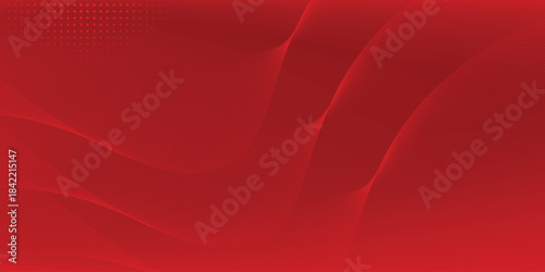 Abstract red gradient background, light and shadow on the backdrop with dimensions, illustartion vector.