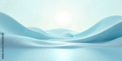 Abstract blue water design featuring flowing lines and a soft curve pattern backdrop