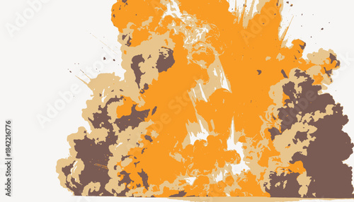 An abstract image featuring irregular shapes and colors, evoking a dynamic or chaotic sensation