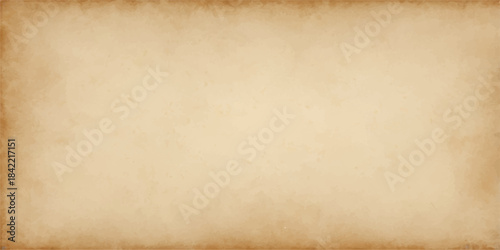 Vintage grunge parchment paper texture with a stained, antique brown and beige canvas background sheet