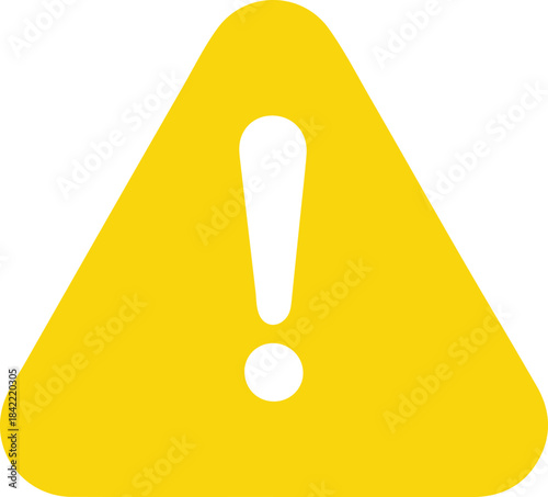 Warning, attention, caution sign. Caution alarm alert sign, triangle warn sign , attention vector icon. Alert warn in triangle. Road sign alert.