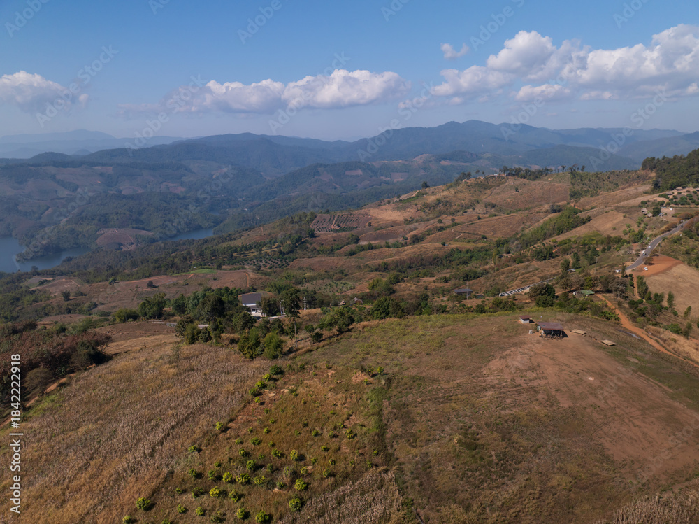 Naklejka premium Doi Chang, Elephant Mountain, is a mountain and village in Chiang Rai province, Thailand