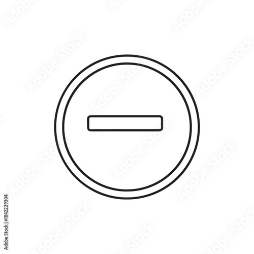 Outline minus sign in circle icon for subtracting or deleting items.