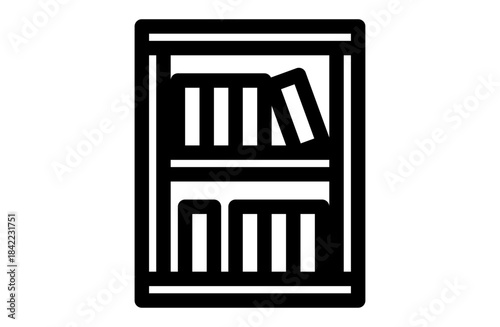 Bookshelf Line Icon