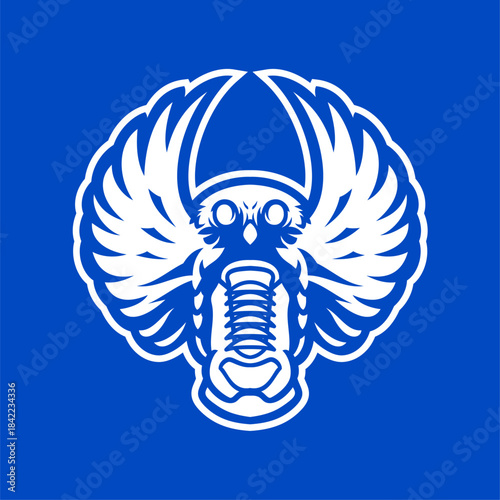 Owl Shoes sneakers Logo Vector Design Logomark