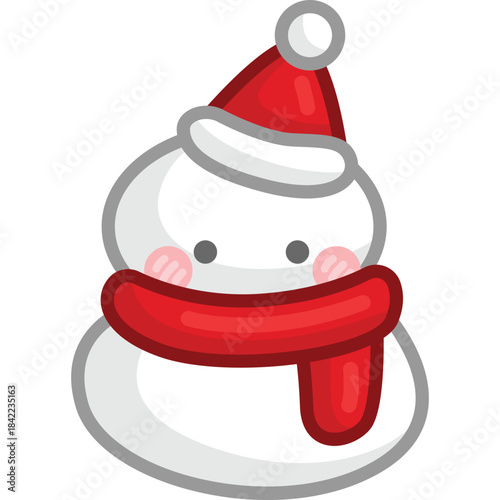 a vector of a simple snowman
