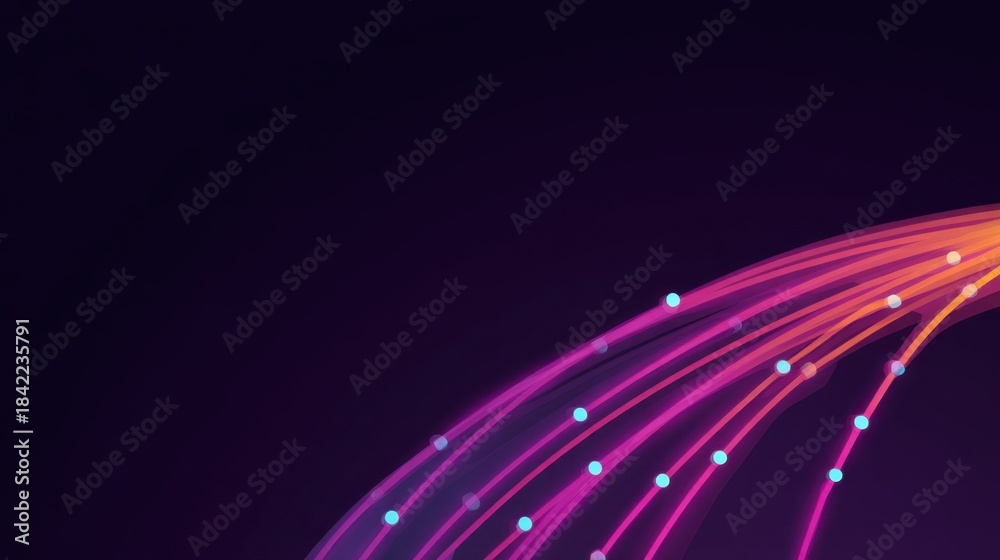 Obraz premium Vibrant Abstract Background with Colorful Light Trails in Purple, Blue and Pink Shades for Modern Design and Creative Projects