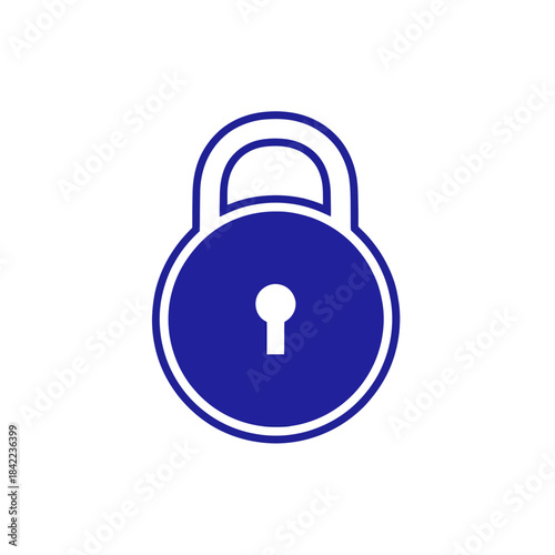 Blue padlock icon symbolizing security and protection against unauthorized access.