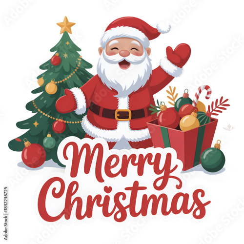 christmas card with santa claus