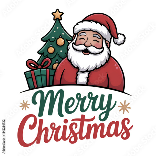 christmas card with santa claus