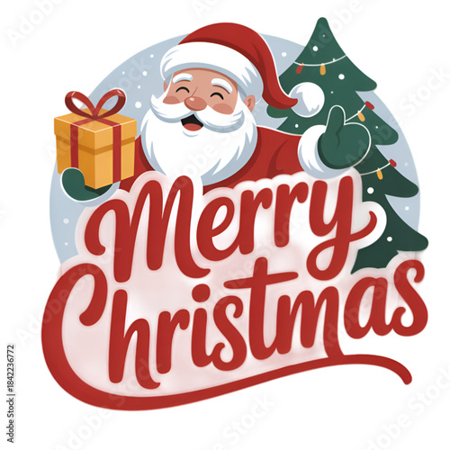 christmas card with santa claus