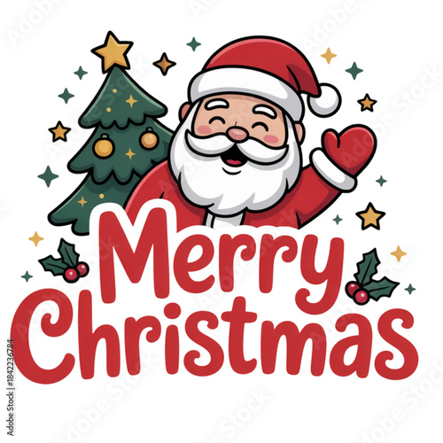 christmas card with santa claus