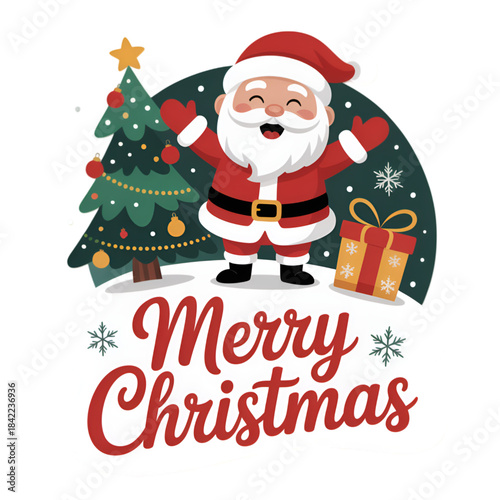 christmas card with santa claus