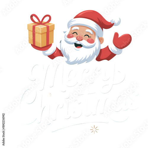 christmas card with santa claus