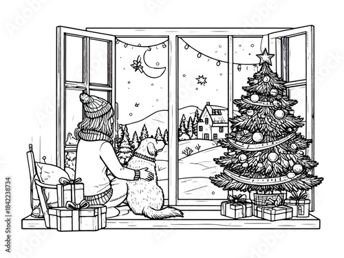 Black and White Christmas Celebration at Home