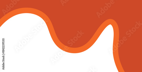 Abstract curved border shape for header design with wavy element, divider section and separator, used as a website page bottom template for webpage or site menu.eps