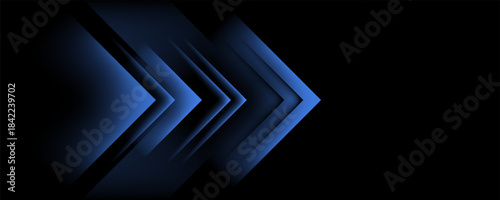 Light effect of high speed movement of light speed arrow of blue glow. Dynamic movement of high speed arrow of light energy.