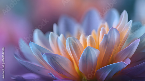Vibrant Purple and Yellow Flower Close-up with Soft Focus Background