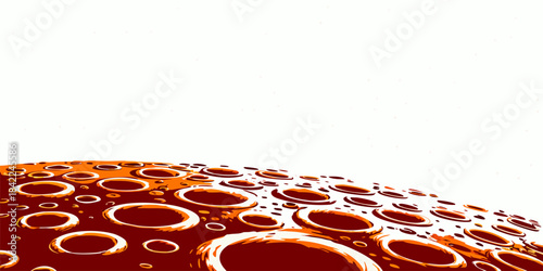 Lunar Surface with Craters and Celestial Star Field