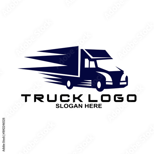 Trucking company logo, fast transport logo.