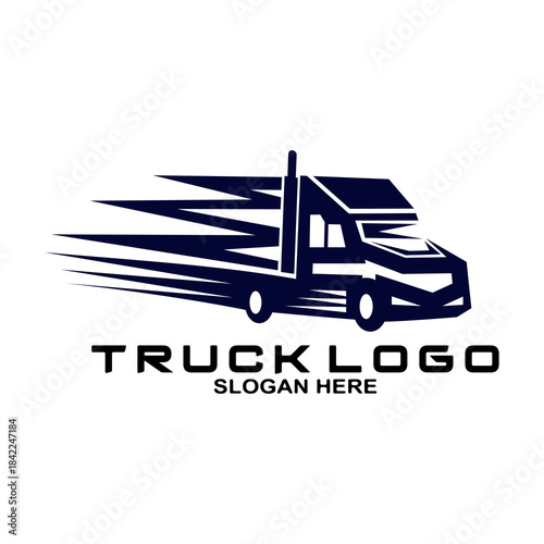 Trucking company logo, fast transport logo.