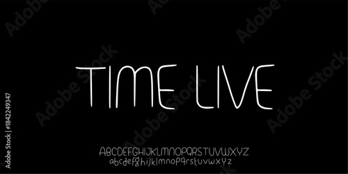 Thin font. Modern sans serif typography. Elegant typeface abc letters. Minimal alphabet for web, poster, logo design. Simple style uppercase. Abstract background. Vector illustration.