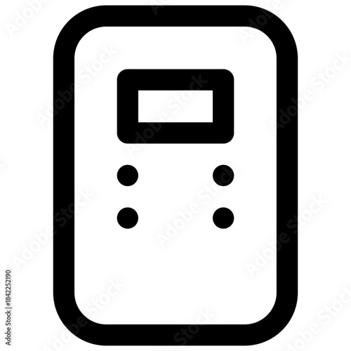 Riot shield. Editable stroke vector icon.