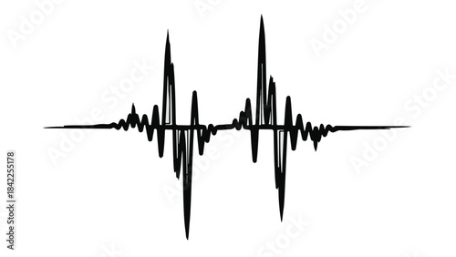 Medical heartbeat waveform electrocardiogram ECG rhythm on white background, symbolizing health and cardiology