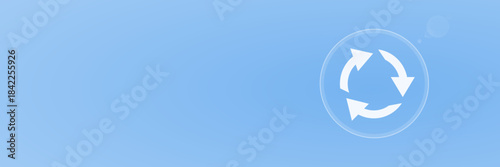 Kreislauf-Symbol Header Copy Space Vektor svg unter 60 kB für Nachhaltigkeit, Wiederverwertung, Recycling, Kreislaufwirtschaft und Umweltschutz. Ökologisches Konzept.