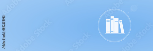 Bücherreihe Header Copy Space Vektor svg unter 60 kB für Bildung, Wissen, Lernen, Studium, Schule, Literatur und Bibliothek. Symbol für Ausbildung und Forschung.