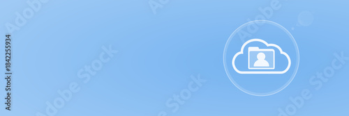 Cloud-Speicher Header Copy Space Vektor svg unter 60 kB für Daten, persönliche Dateien, Backup, Online-Dienste und Cloud-Computing. Symbol für Datensicherheit.