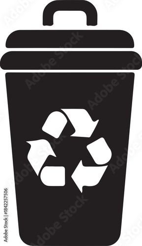 Recycle Bin Vector Icons . Eco-Friendly Waste Management Concept. Colourfull recycle bini con and management icon.