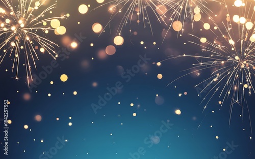 Fireworks celebration bokeh background
