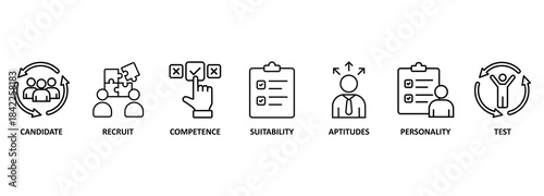 personal audit and assessment center Human resources vector illustration 