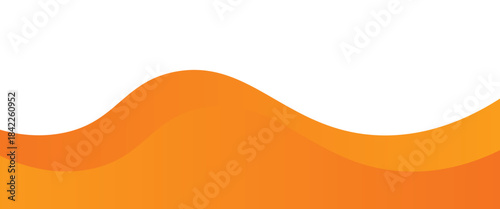 abstract orange banner background. Graphic design banner pattern background template with dynamic curve shapes. eps10