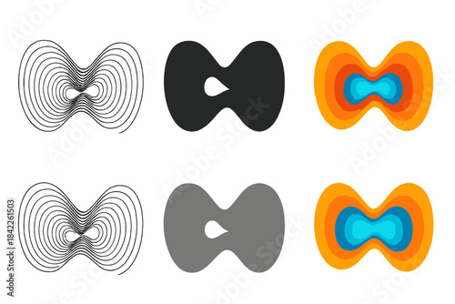 Dynamic Wave Patterns. Field fluctuation pattern visualized as concentric waves intersecting in elegant motion, dynamic harmony of