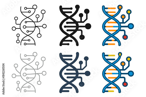 Synthetic Evolution Patterns. Abstract organic pattern combining DNA strands and digital nodes, symbolizing synthetic evolution
