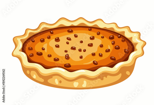 Delicious Homemade Pumpkin Pie with Golden Crust and Topped with Spices, Perfect for Autumn Celebrations and Cozy Thanksgiving Gatherings