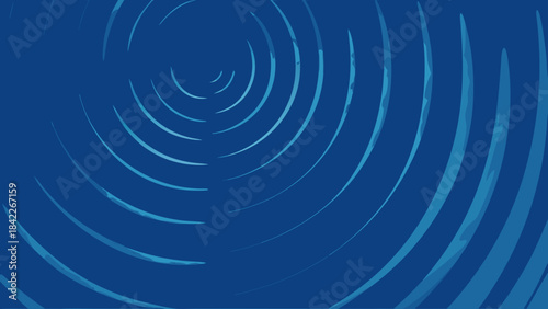 Abstract background with concentric circles in shades of blue creating a swirling visual effect