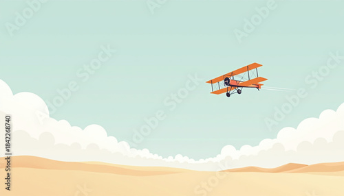 Wright Brothers Day First Flight Illustration