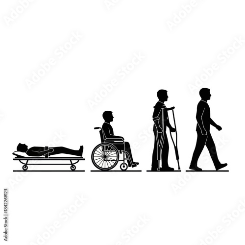 Mans Journey From Injury To Recovery And Mobility.