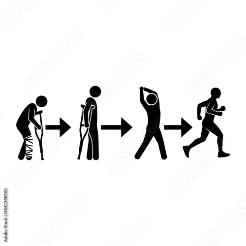 Physical Therapy and Rehabilitation Journey from Injury to Recovery.