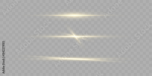 Radiant gold line emits smooth luminous streaks with sparkling highlights and subtle shimmer waves. Dynamic flow conveys elegance and energy. Gold line vector.