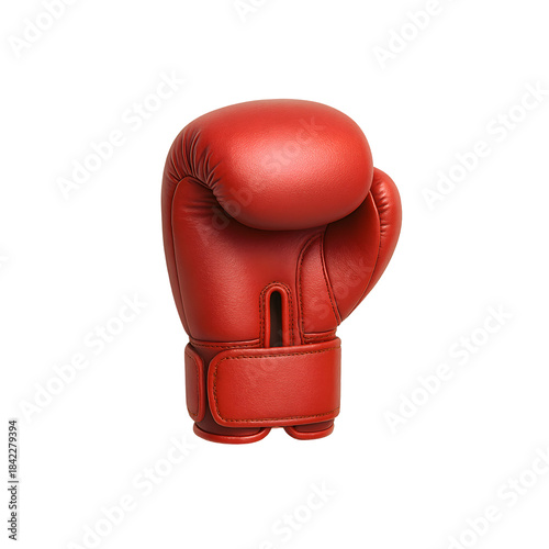 Red boxing glove isolated on transparent background